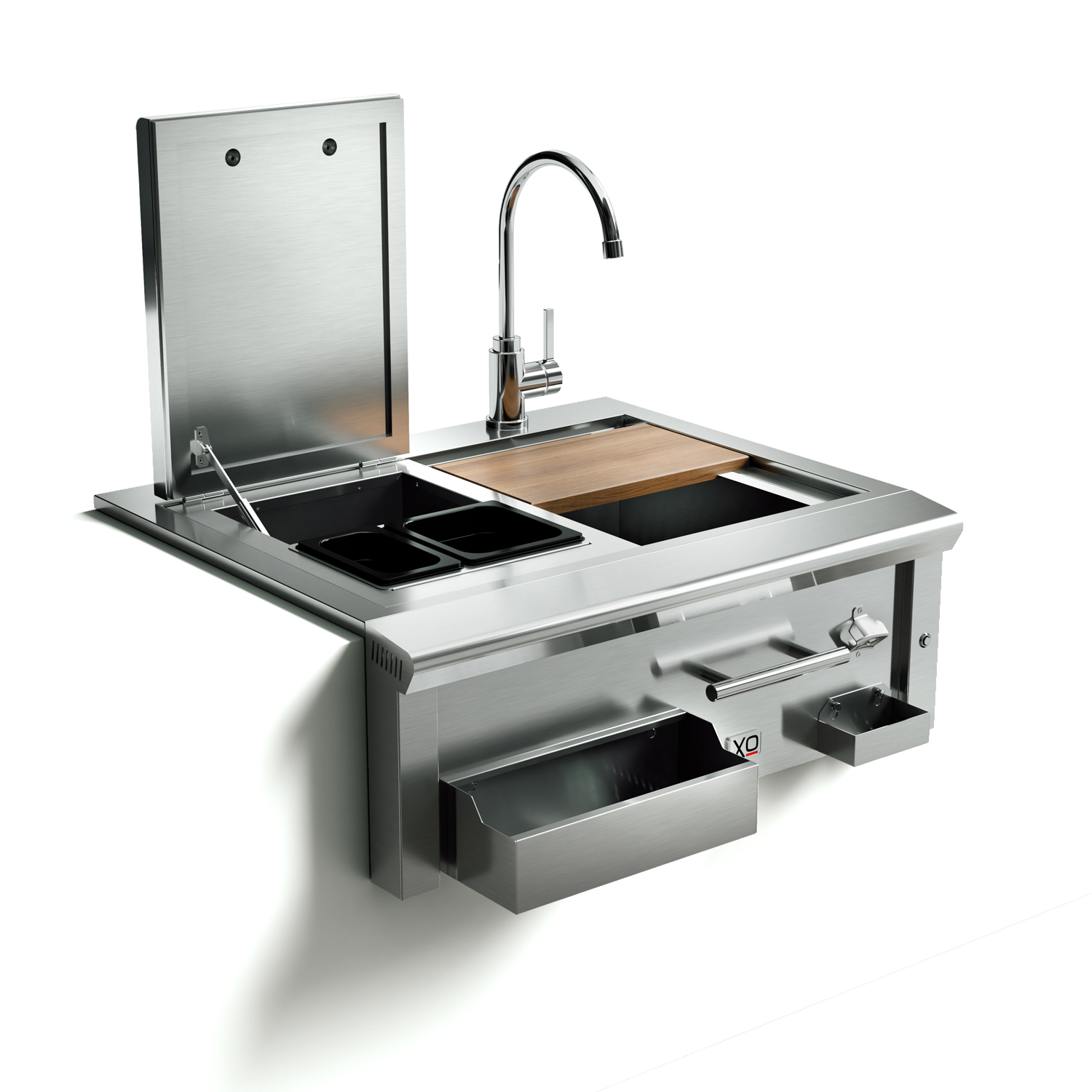XO Appliances 30 304 Stainless Steel Cocktail Pro Station with Sink