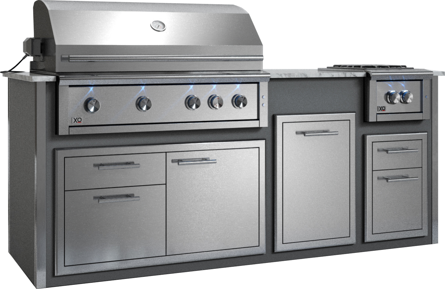 XO Appliances Factory Assembled, Appliance Ready Designer Island