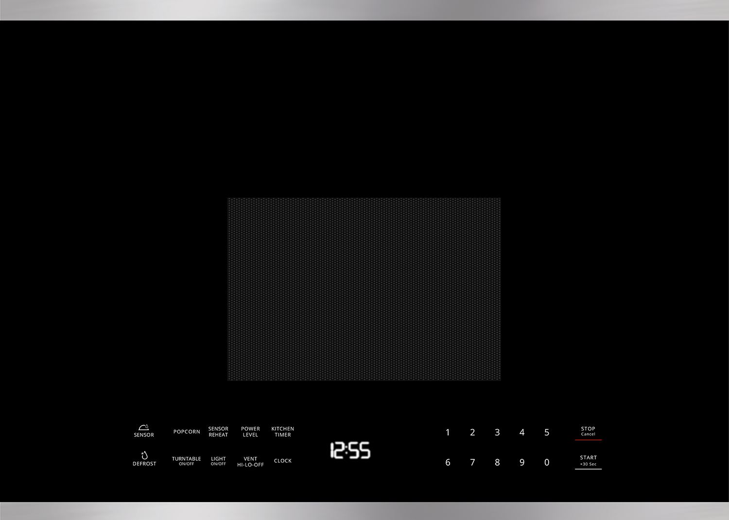 XO Appliances 24W OTR Microwave 1000W 300CFM 1.34 cu ft - Black Glass