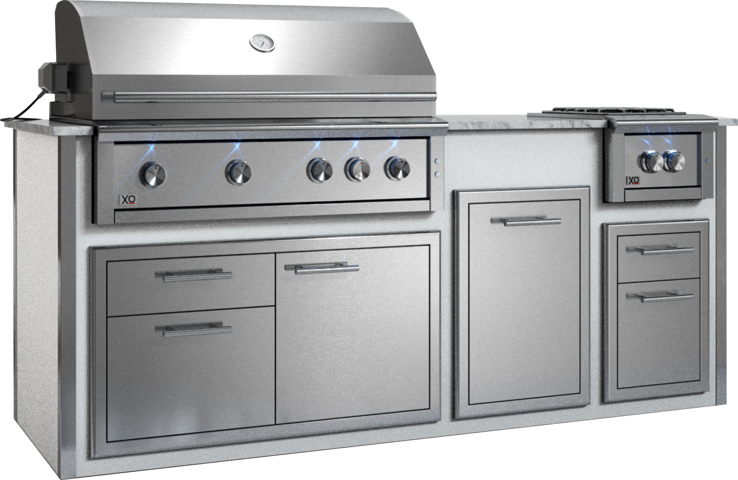 XO Appliances Factory Assembled, Appliance Ready Designer Island