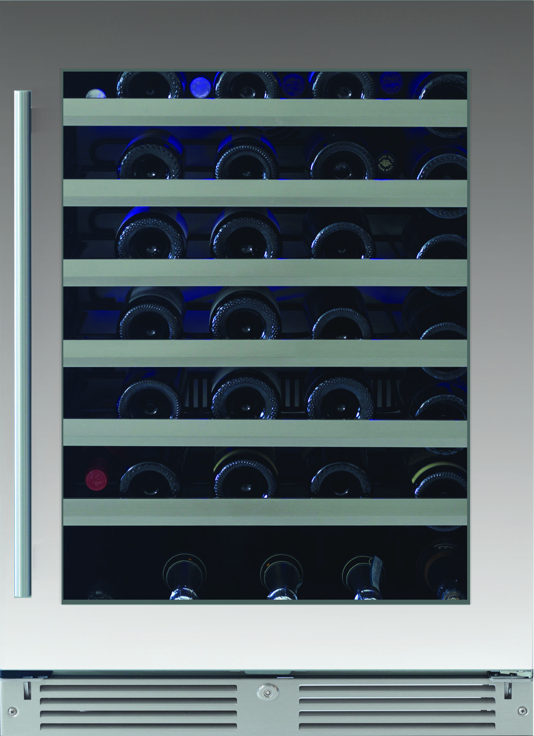 XO Appliances 24 Wine Cooler, Single Zone with a Stainless Steel and Glass Door, Right Hinge