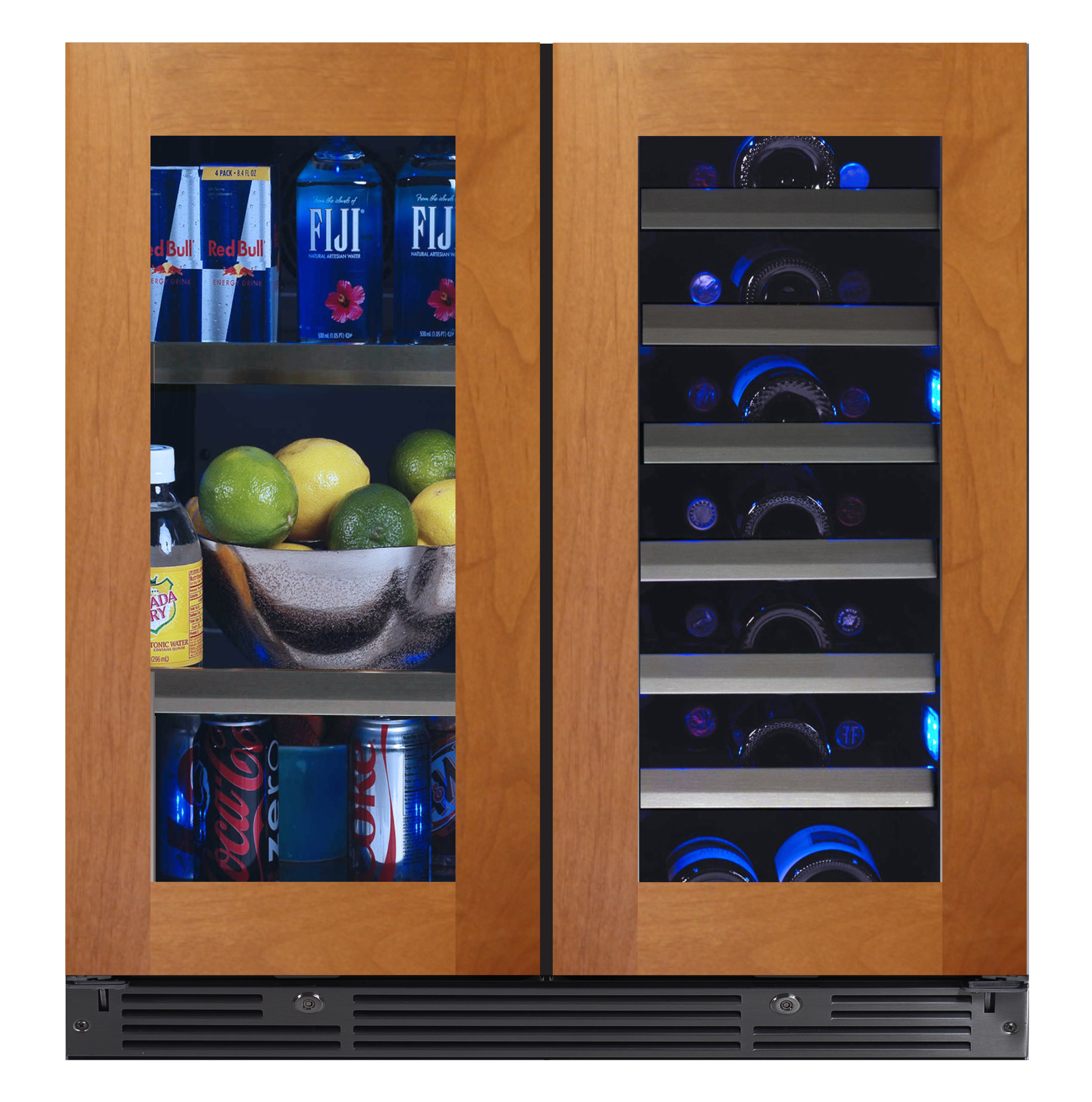XO Appliances 30 Beverage/Wine Double Door Panel Ready and Glass