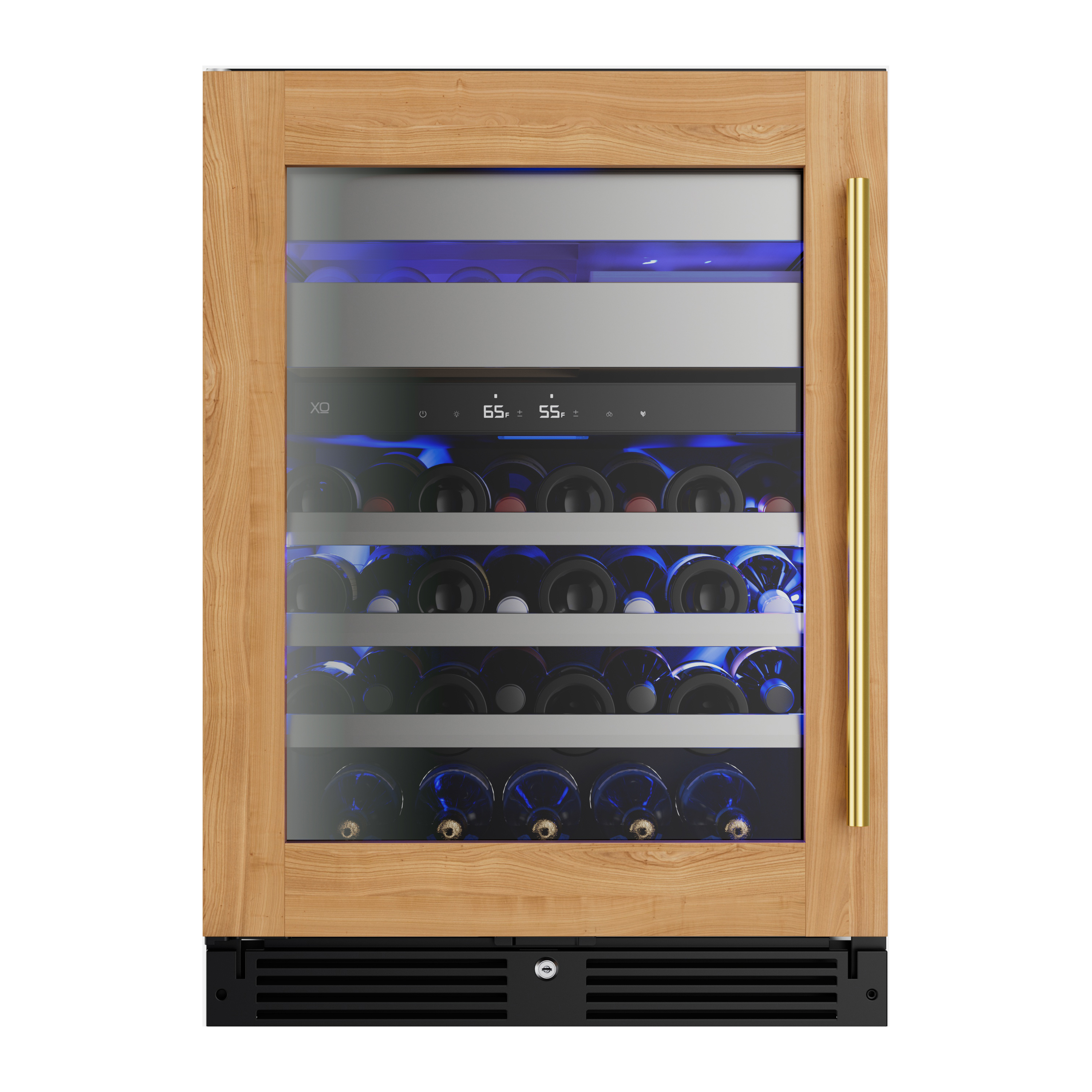 XO Appliances 24 Wine & Weed Undercounter Preservation System, locking panel ready framed glass window door LH