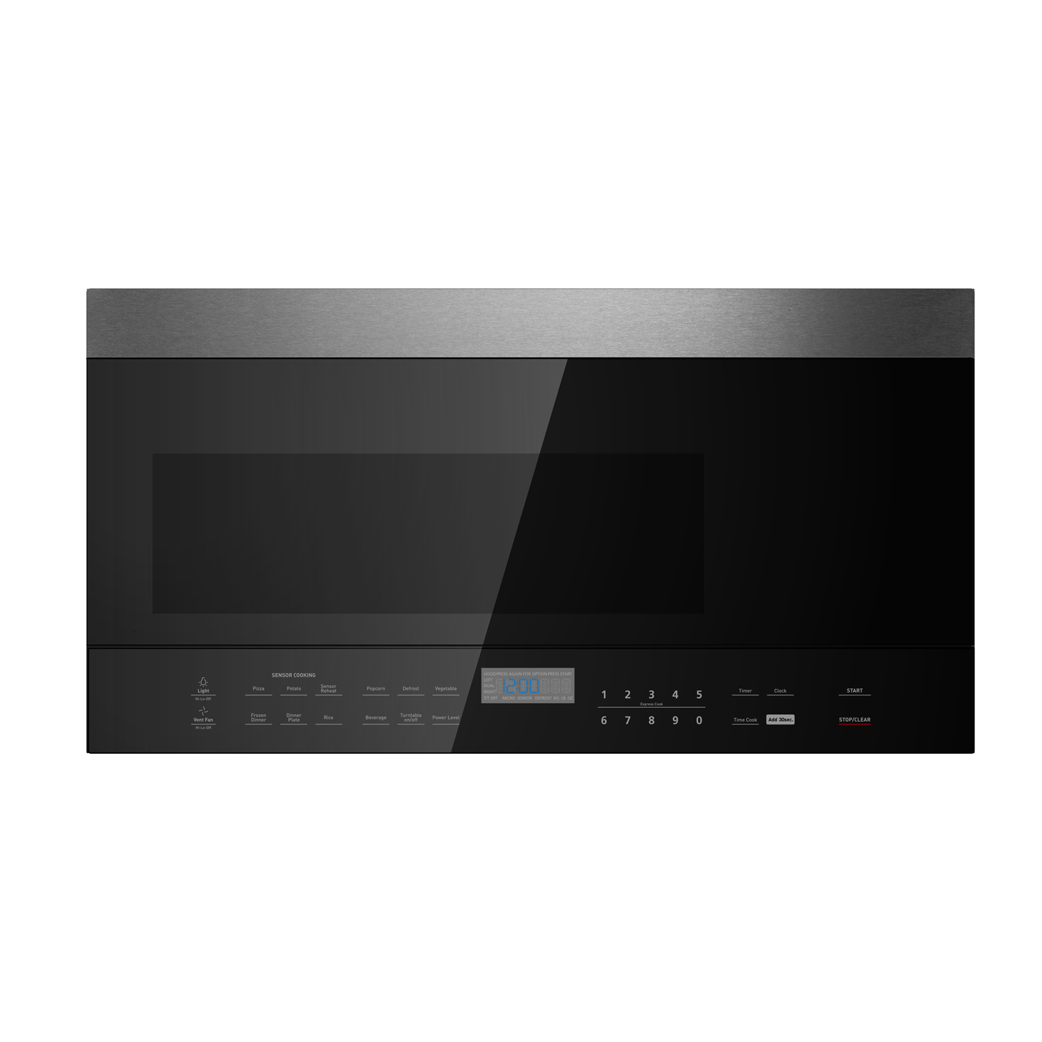 XO Appliances 30 W OTR Microwave oven - 1000W 1.6 cu ft - Black w SS trim
