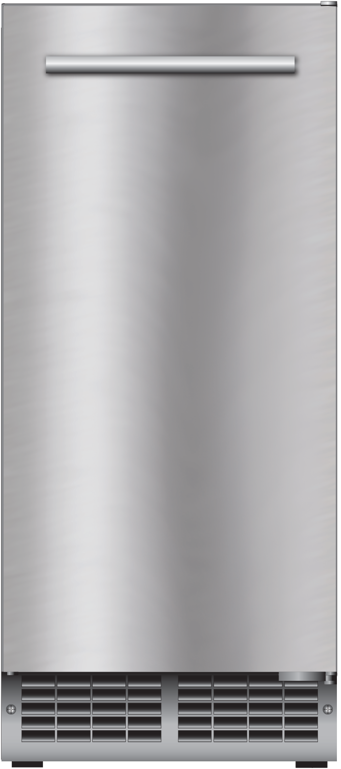 XO Appliances 15 Clear Gourmet Ice Maker Stainless Steel, field reversible door
