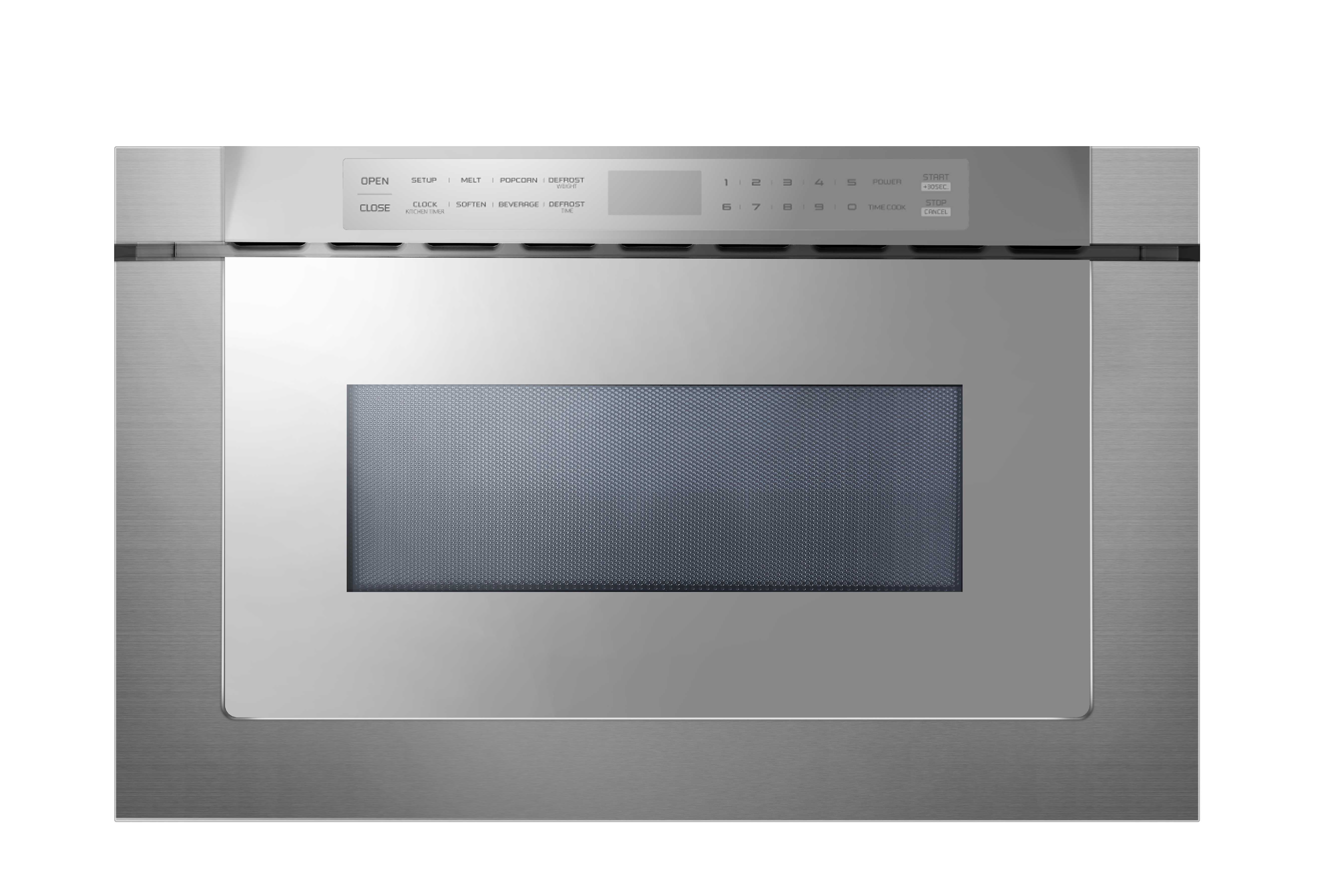 XO Appliances 24 Built-In Microwave Drawer - Silver Mirror Finish