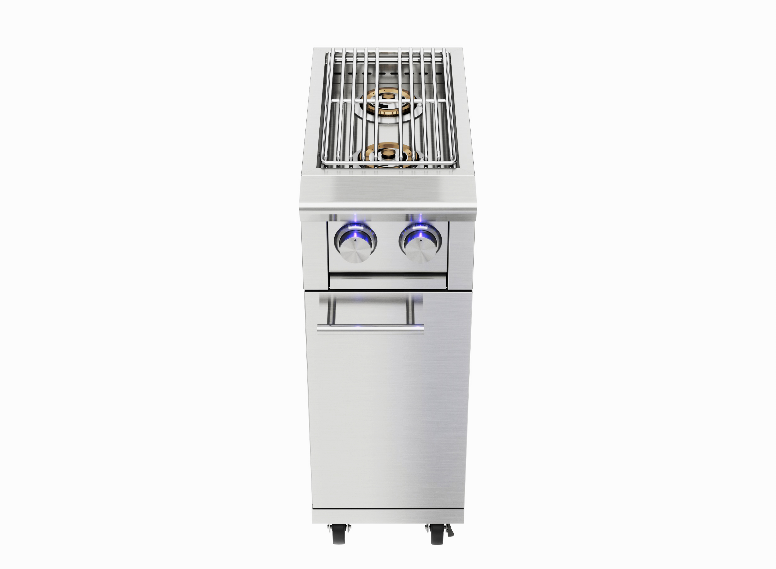XO Appliances Cart with side burner (add to grill cart/ships LP with NG conversion kit)
