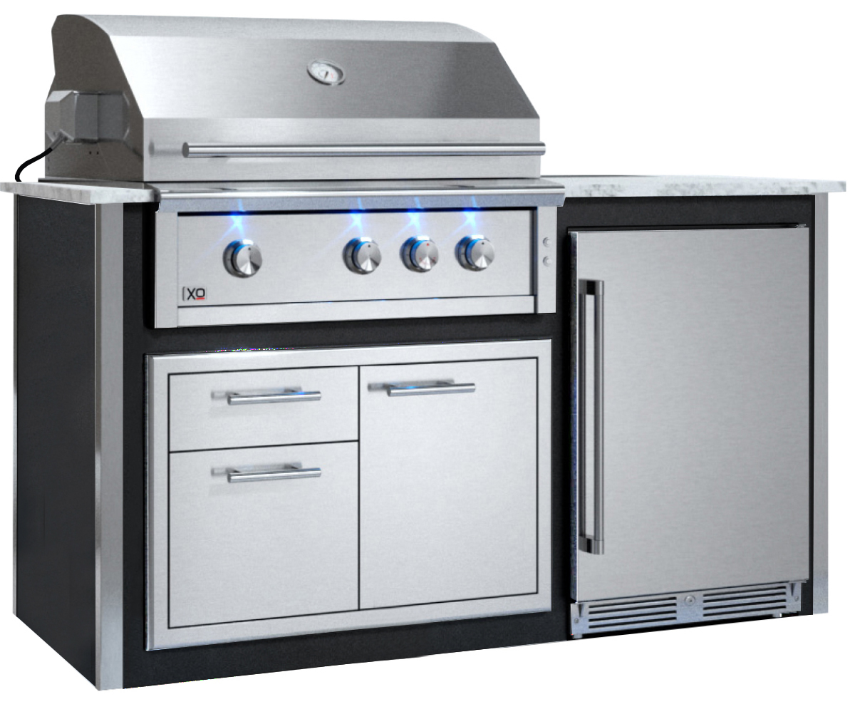 XO Appliances Factory Assembled, Appliance Ready Designer Island