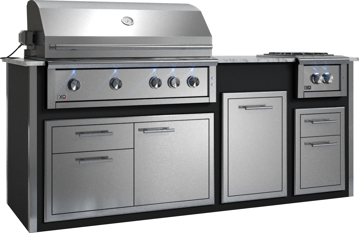 XO Appliances Factory Assembled, Appliance Ready Designer Island