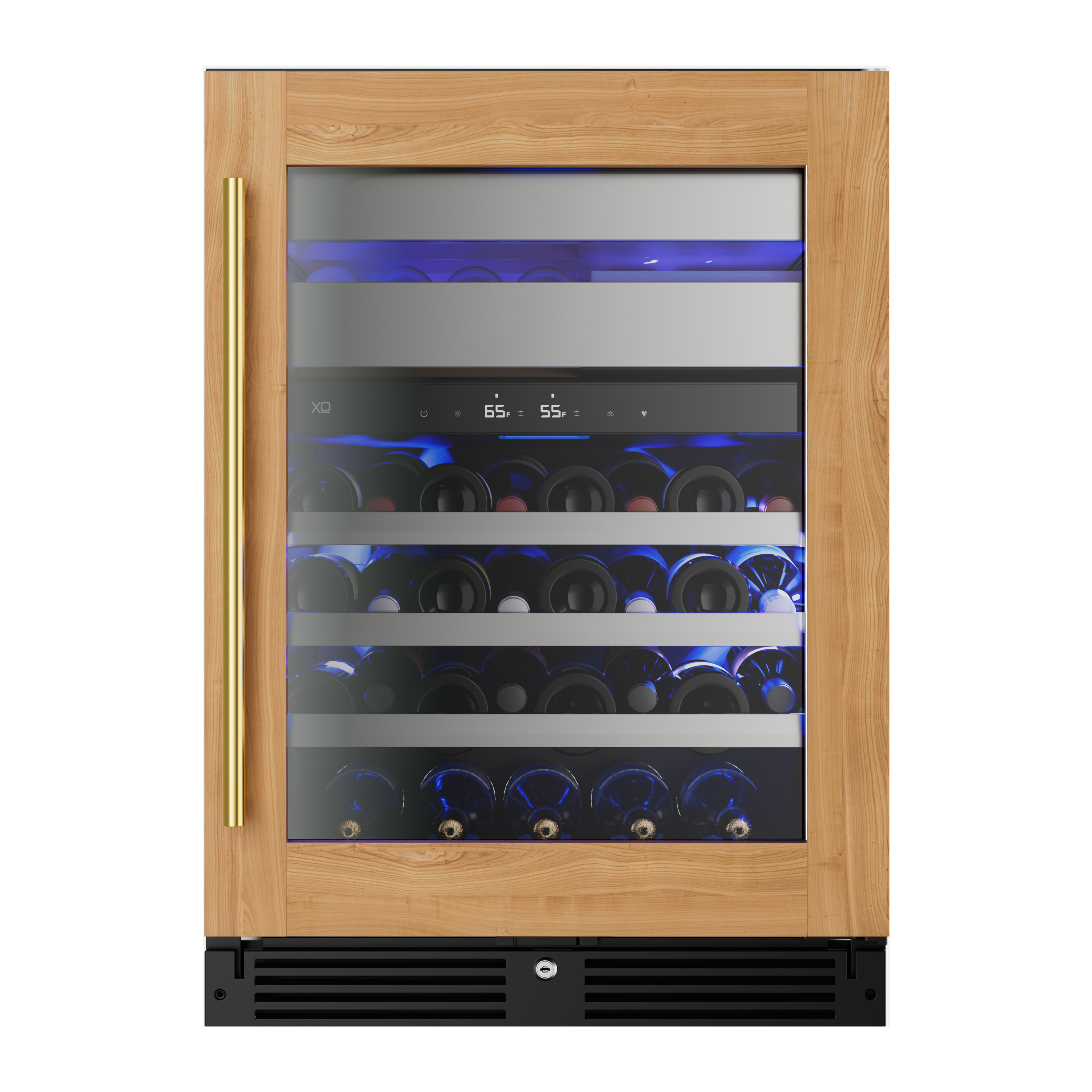 XO Appliances 24 Wine & Weed Undercounter Preservation System, locking panel ready framed glass window door RH