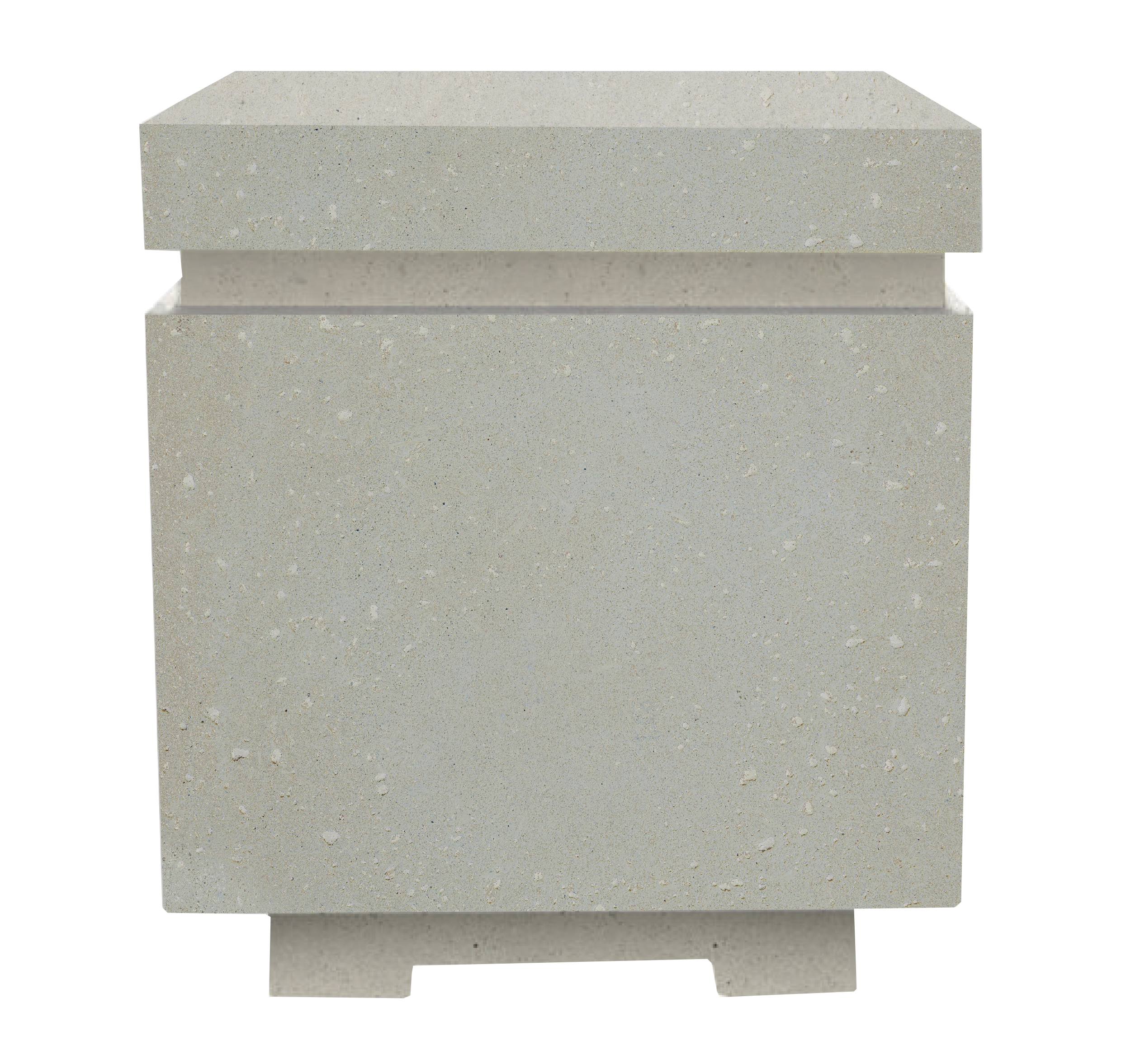 XO Appliances Matching square LP tank enclosure GFRC Limestone