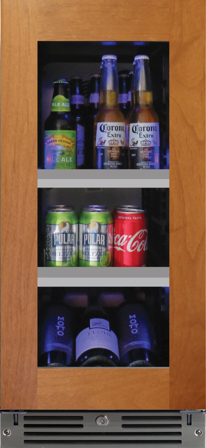 XO Appliances 15 Beverage Center with a Panel Ready and Glass Door, Right Hinge