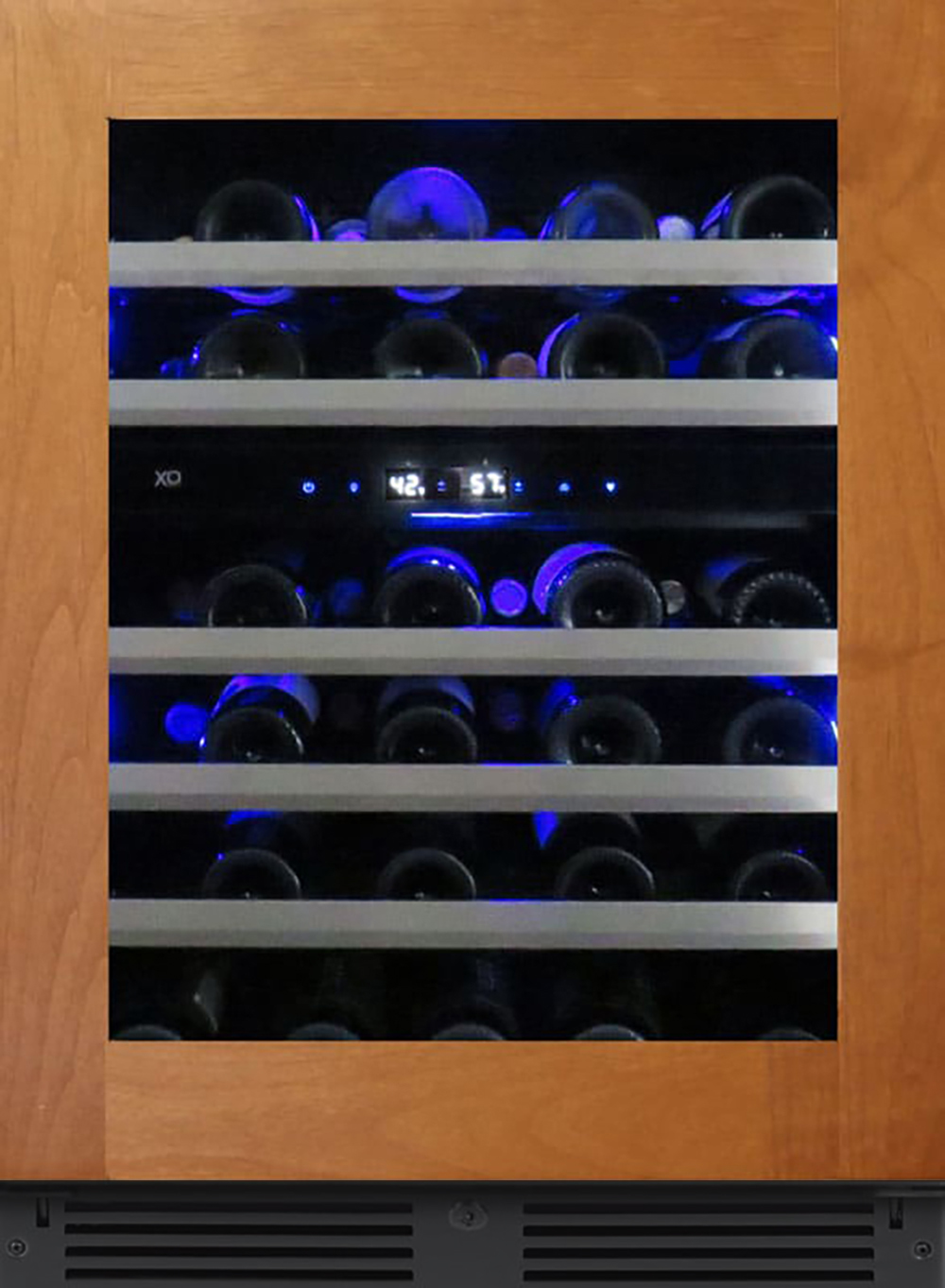 XO Appliances 24 Wine Cooler, Dual Zone with a Panel Ready Glass Door, Left Hinge