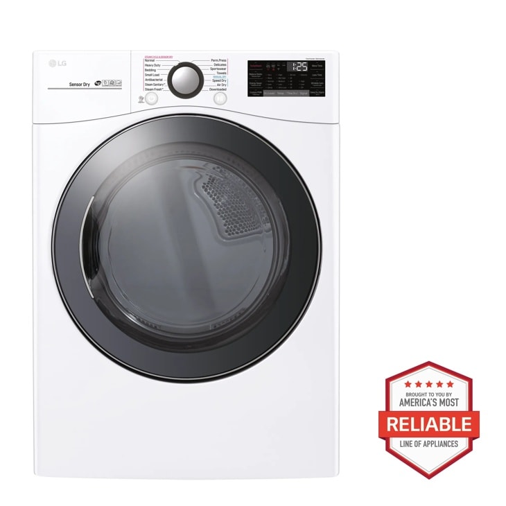 Model: DLEX3900W | LG 7.4 cu.ft. Smart wi-fi Enabled Electric Dryer with TurboSteam