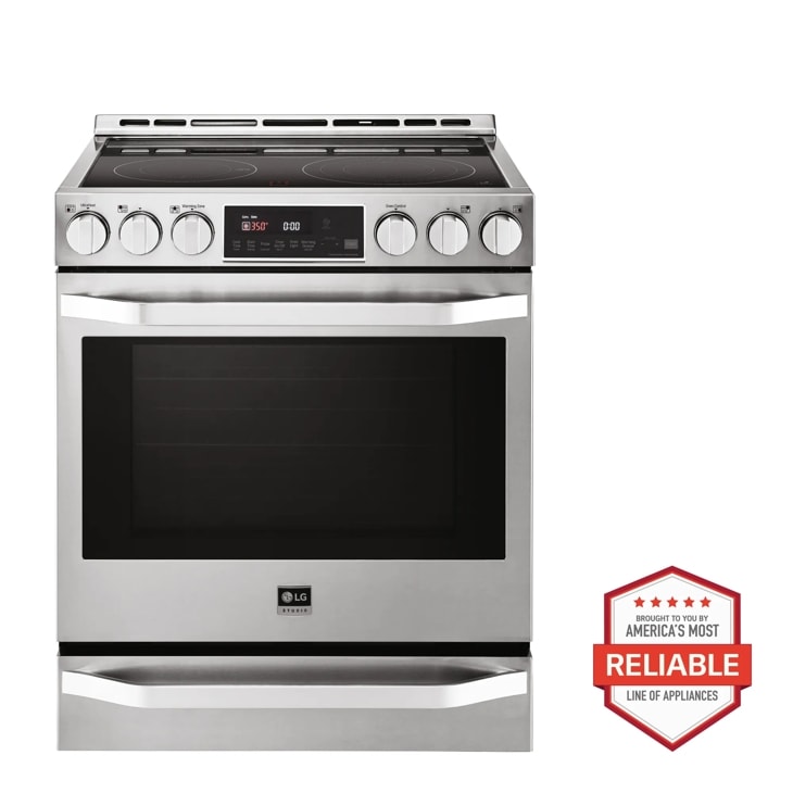 Model: LSSE3027ST | LG Studio LG STUDIO 6.3 cu. ft. Electric Single Oven Slide-In-range with ProBake Convection
