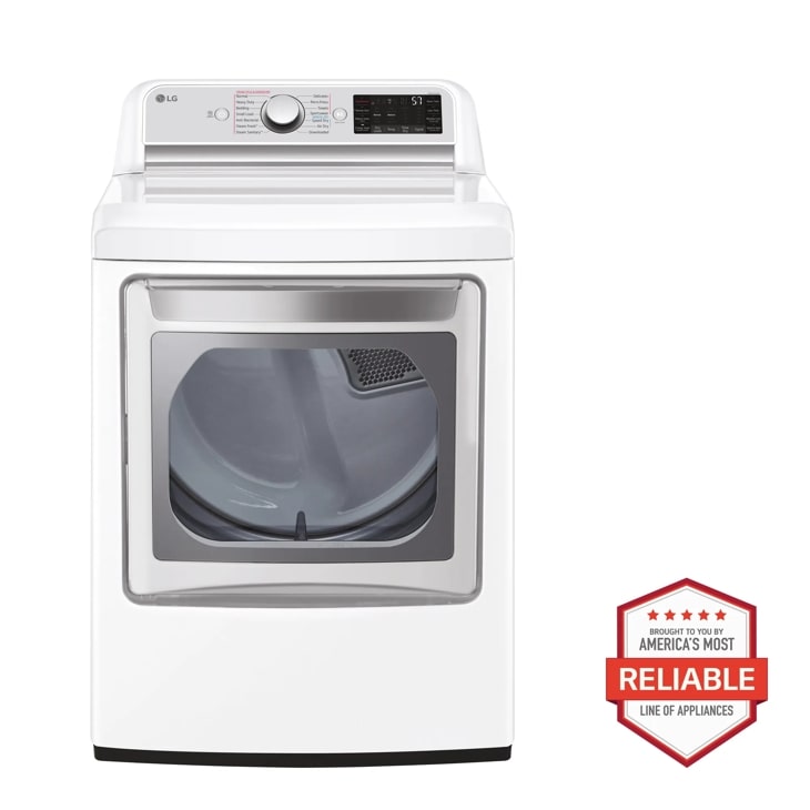Model: DLEX7900WE | LG 7.3 cu. ft. Ultra Large Capacity Smart Wi-Fi Enabled Rear Control Electric Dryer with TurboSteam