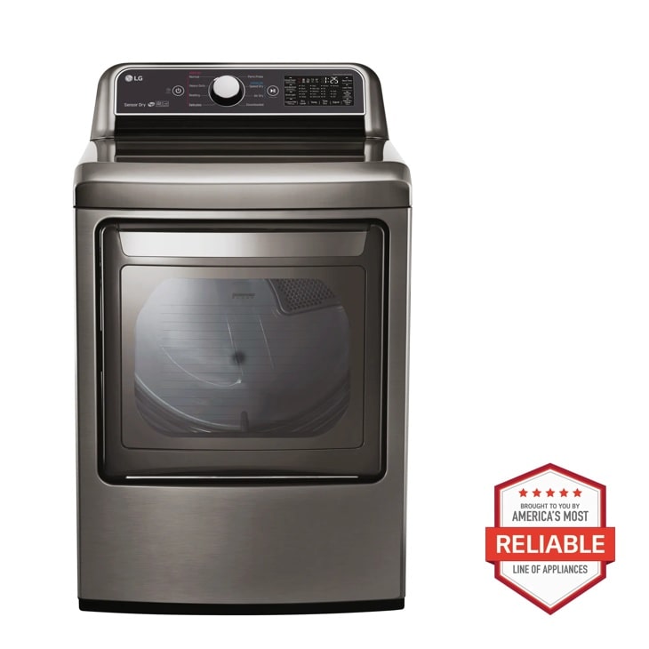 Model: DLG7301VE | LG 7.3 cu. ft. Ultra Large Capacity Smart wi-fi Enabled Gas Dryer with Sensor Dry Technology