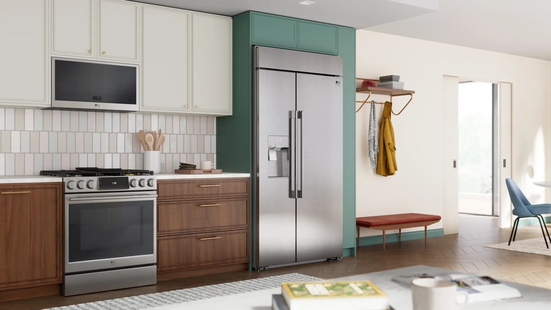 Model: SRSXB2622S | LG Studio LG STUDIO 26 cu. ft. Smart Side-by-Side Built-In Refrigerator with Ice & Water Dispenser