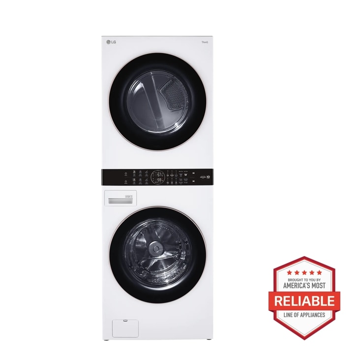 Model: WKG101HWA | LG Single Unit Front Load LG WashTower with Center Control 4.5 cu. ft. Washer and 7.4 cu. ft. Gas Dryer