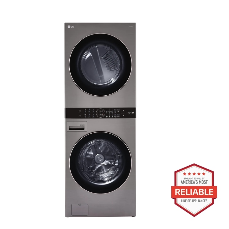 Model: WKG101HVA | LG Single Unit Front Load LG WashTower with Center Control 4.5 cu. ft. Washer and 7.4 cu. ft. Gas Dryer