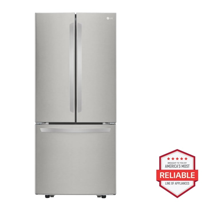 Model: LFCS22520S | LG 22 cu. ft. 30 Inch Wide French Door Refrigerator - Stainless Steel