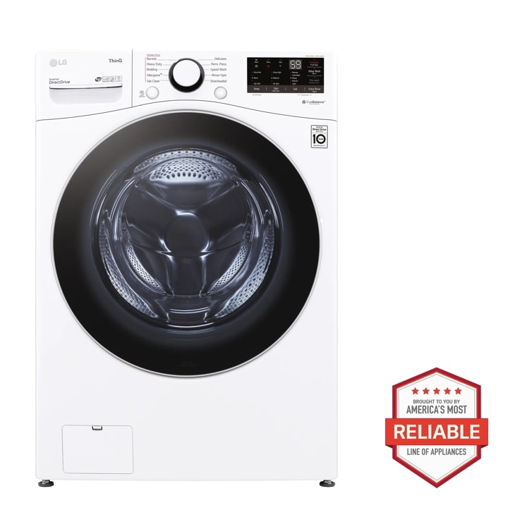 Model: WM3600HWA | LG 4.5 cu. ft. Ultra Large Capacity Smart wi-fi Enabled Front Load Washer with Built-In Intelligence & Steam Technology