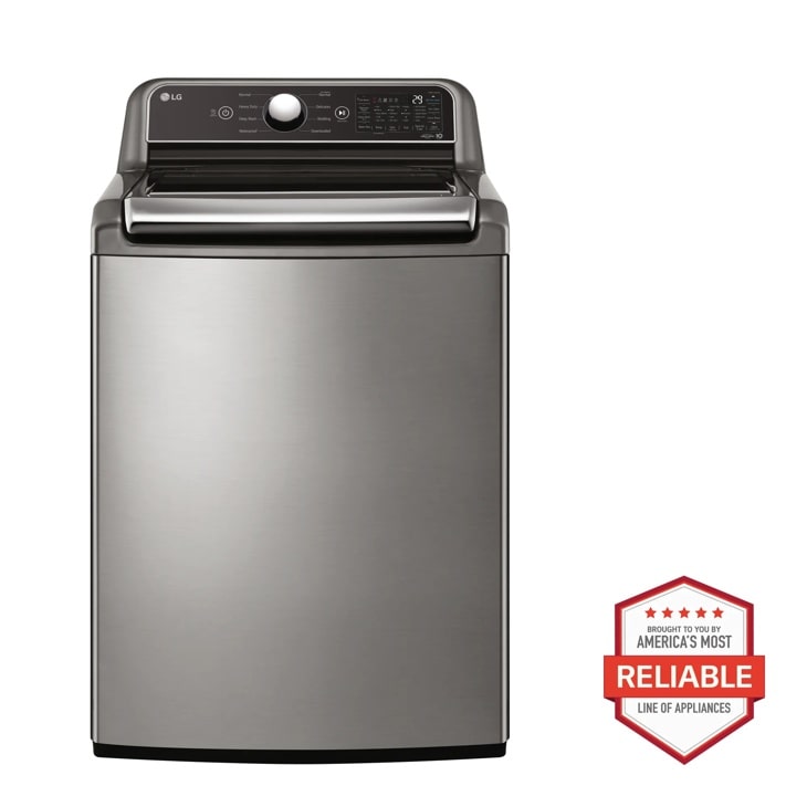 Model: WT7400CV | LG 5.5 cu.ft. Mega Capacity Smart wi-fi Enabled Top Load Washer with TurboWash3D Technology