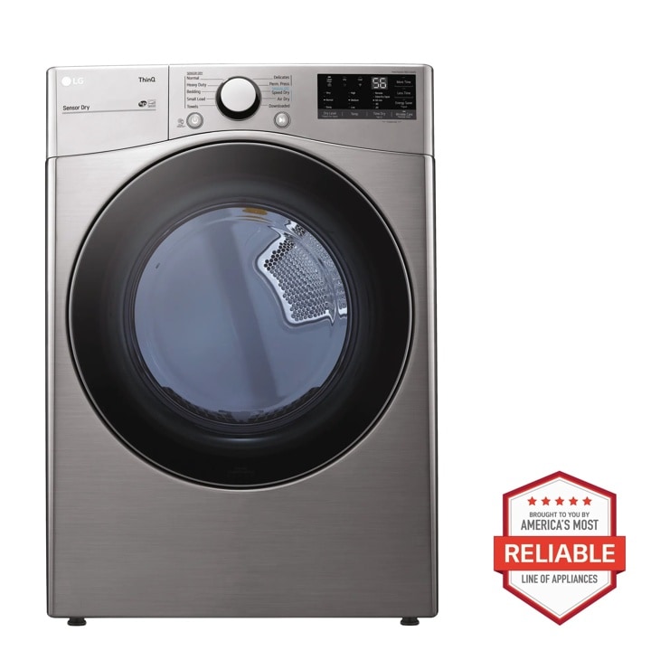 Model: DLG3601V | LG 7.4 cu. ft. Ultra Large Capacity Smart wi-fi Enabled Front Load Gas Dryer with Built-In Intelligence