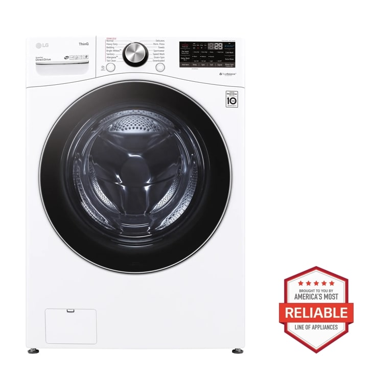 Model: WM4200HWA | LG 5.0 cu. ft. Mega Capacity Smart Wi-Fi Enabled Front Load Washer with TurboWash 360 and Built-In Intelligence