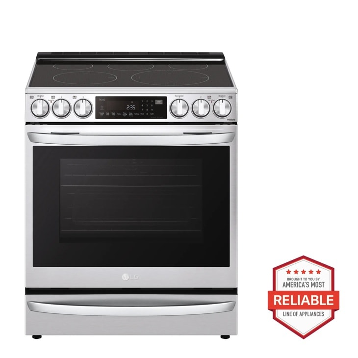 Model: LSEL6337F | LG 6.3 cu. ft. Smart Wi-Fi Enabled ProBake Convection InstaView Electric Slide-in Range with Air Fry
