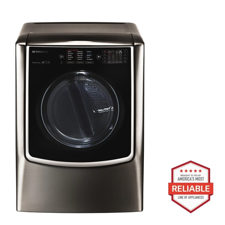 Model: DLEX9500K | LG Signature LG SIGNATURE 9.0 cu. ft. Large Smart Wi-Fi Enabled Electric Dryer w/ TurboSteam