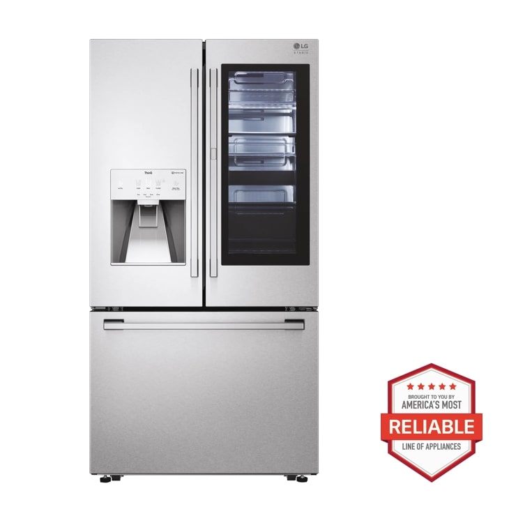 Model: SRFVC2416S | LG Studio LG STUDIO 24 cu. ft. Smart InstaView Door-in-Door Large Capacity Counter-Depth Refrigerator with Craft Ice Maker