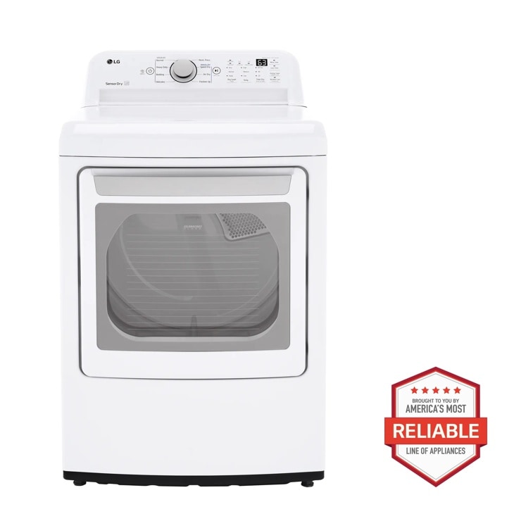 Model: DLG7151W | LG 7.3 cu. ft. Ultra Large Capacity Gas Dryer with Sensor Dry Technology