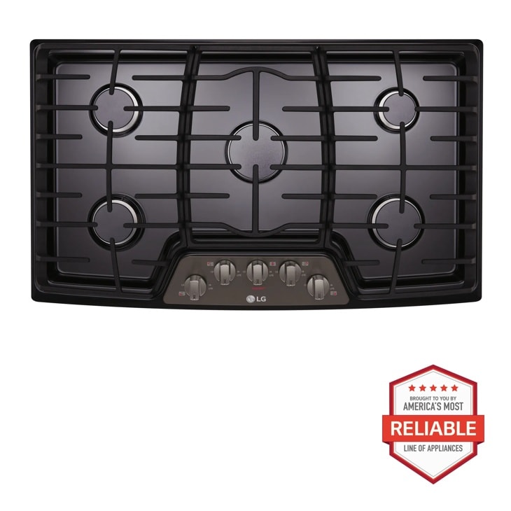 Model: LCG3611BD | LG 36'' Gas Cooktop with SuperBoil