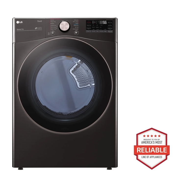 Model: DLGX4001B | LG 7.4 cu. ft. Ultra Large Capacity Smart Wi-Fi Enabled Front Load Gas Dryer with TurboSteam and Built-In Intelligence