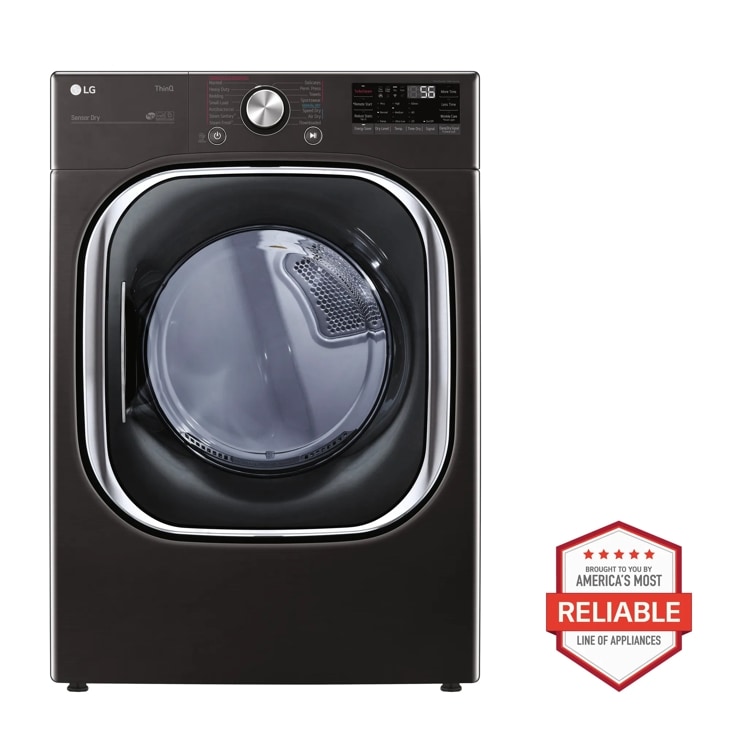 Model: DLGX4501B | LG 7.4 cu. ft. Ultra Large Capacity Smart wi-fi Enabled Front Load Gas Dryer with TurboSteam and Built-In Intelligence