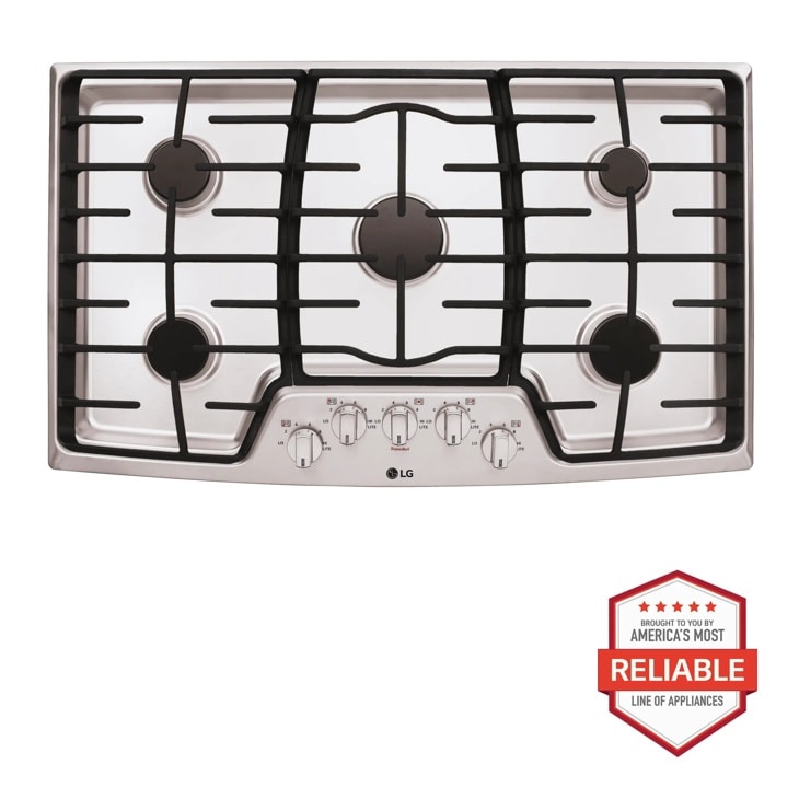 Model: LCG3611ST | LG 36 Gas Cooktop with SuperBoil