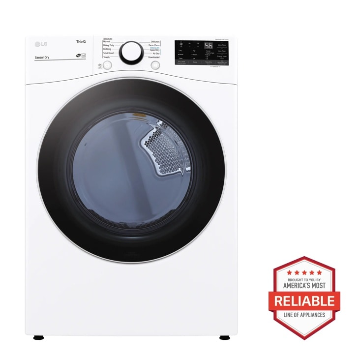 Model: DLG3601W | LG 7.4 cu. ft. Ultra Large Capacity Smart wi-fi Enabled Front Load Gas Dryer with Built-In Intelligence