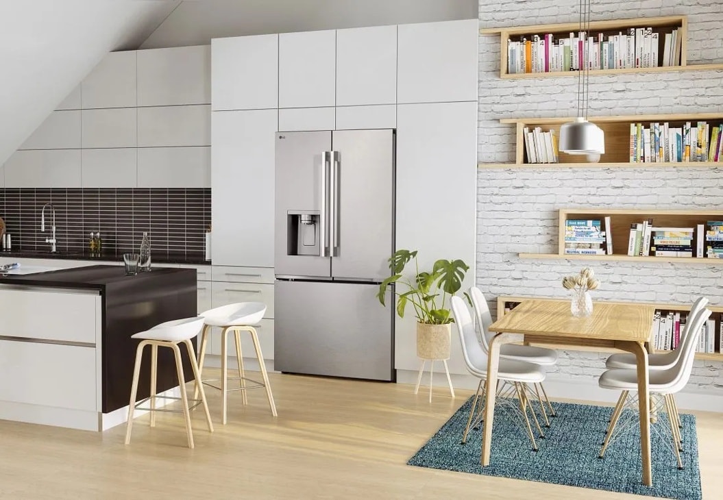 Model: LF24Z6330S | LG 24 cu. ft. Counter-Depth MAX with Zero Clearance 3-Door French Door Refrigerator