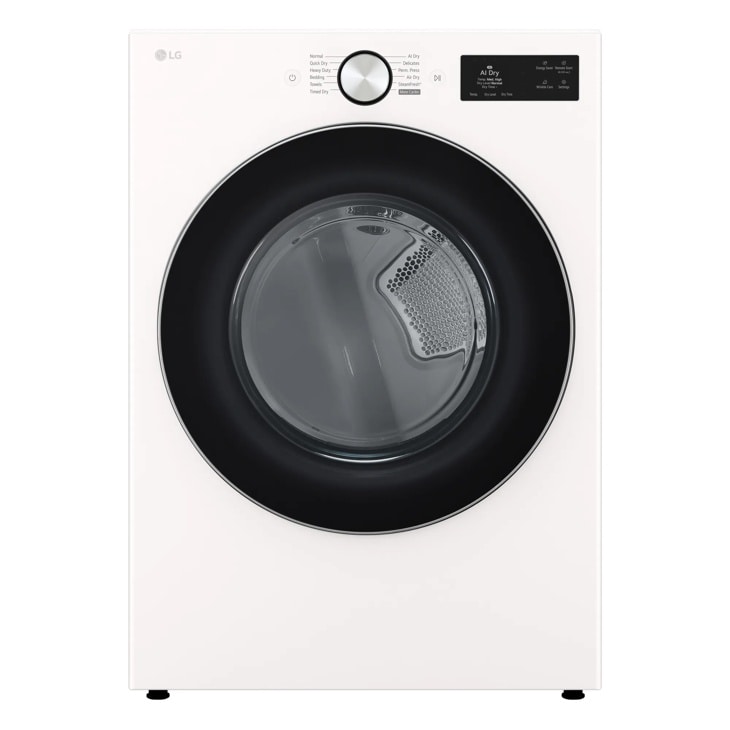LG 7.4 cu. ft. Ultra Large Capacity Smart Front Load Gas Dryer with TurboSteam, AI Sensing and Hybrid Electronic Controls with LCD Display