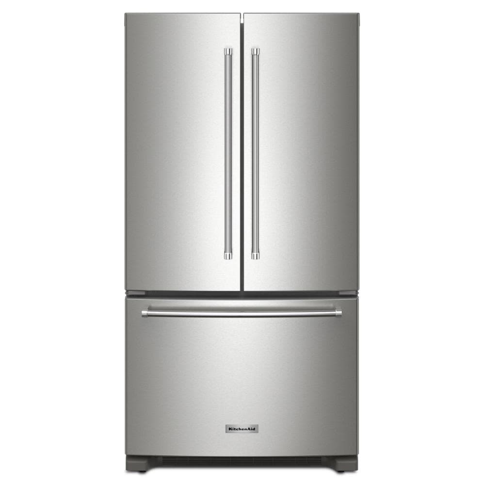 KitchenAid 20 cu. ft. 36-Inch Width Counter-Depth French Door Refrigerator with Interior Dispense