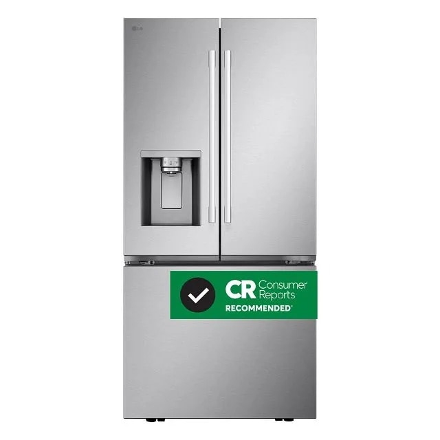 LG 25 cu. ft. Standard-Depth MAX 3-Door French Door Refrigerator with External Ice and Water Dispenser
