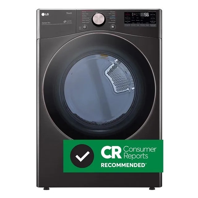 LG 7.4 cu. ft. Ultra Large Capacity Smart Wi-Fi Enabled Front Load Electric Dryer with TurboSteam and Built-In Intelligence