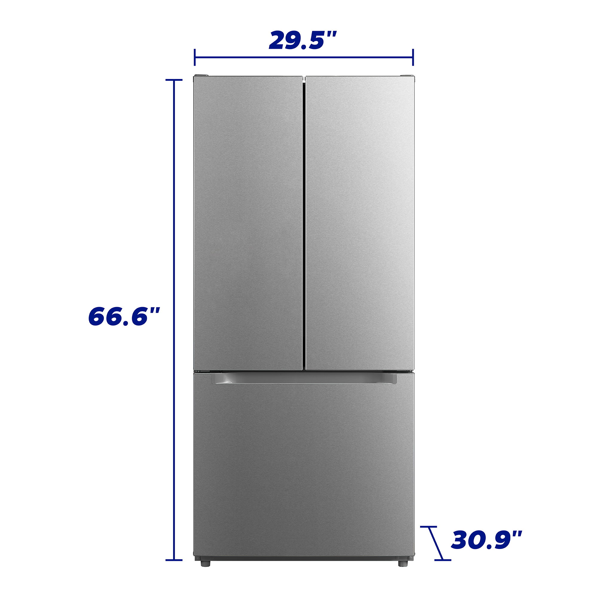 Model: ERFD19CGCS | Element Element Electronics 18.4 cu. ft. French Door Refrigerator - Stainless Steel, ENERGY STAR (ERFD19CGCS) Model: ERFD19CGCS | Element Element Electronics 18.4 cu. ft. French Door Refrigerator - Stainless Steel, ENERGY STAR (ERFD19CGCS)