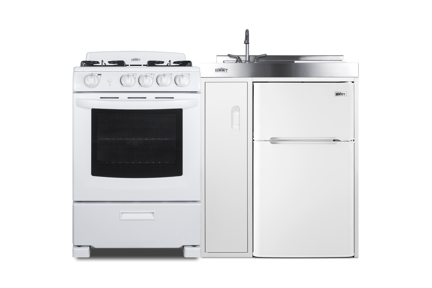 Summit - ACK54GASW - 54" Wide All-in-One Kitchenette with Gas Range ...