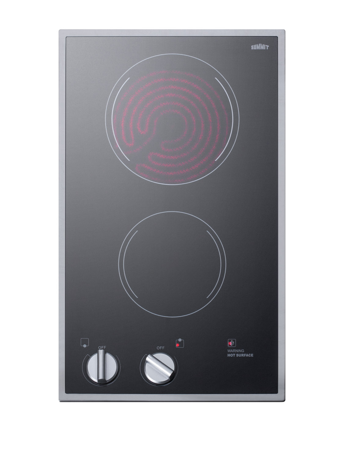 Summit 12" Wide 115V 2-Burner Radiant Cooktop Summit 12" Wide 115V 2-Burner Radiant Cooktop