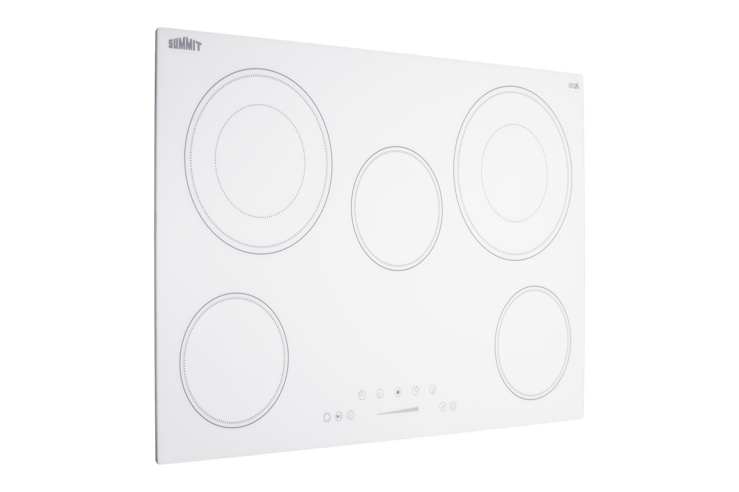 Model: CR5B30T8W | Summit 30" Wide 208-240V 5-Burner Radiant Cooktop Model: CR5B30T8W | Summit 30" Wide 208-240V 5-Burner Radiant Cooktop