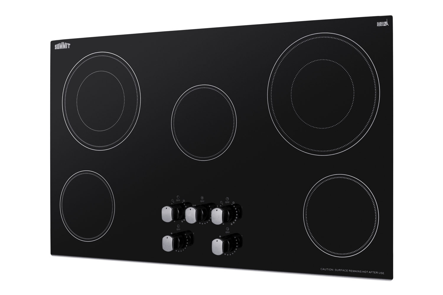 Model: CR5B36MB | Summit 36" Wide 208-240V 5-Burner Radiant Cooktop Model: CR5B36MB | Summit 36" Wide 208-240V 5-Burner Radiant Cooktop