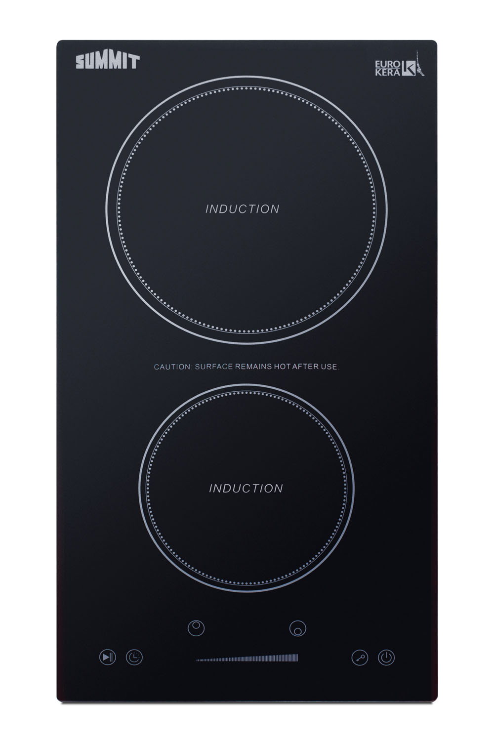 Summit 12" Wide 115V 2-Zone Induction Cooktop, Cord Included Summit 12" Wide 115V 2-Zone Induction Cooktop, Cord Included
