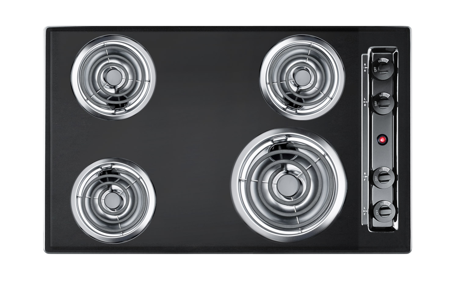 Summit 30" Wide 4-Burner Coil Cooktop Summit 30" Wide 4-Burner Coil Cooktop
